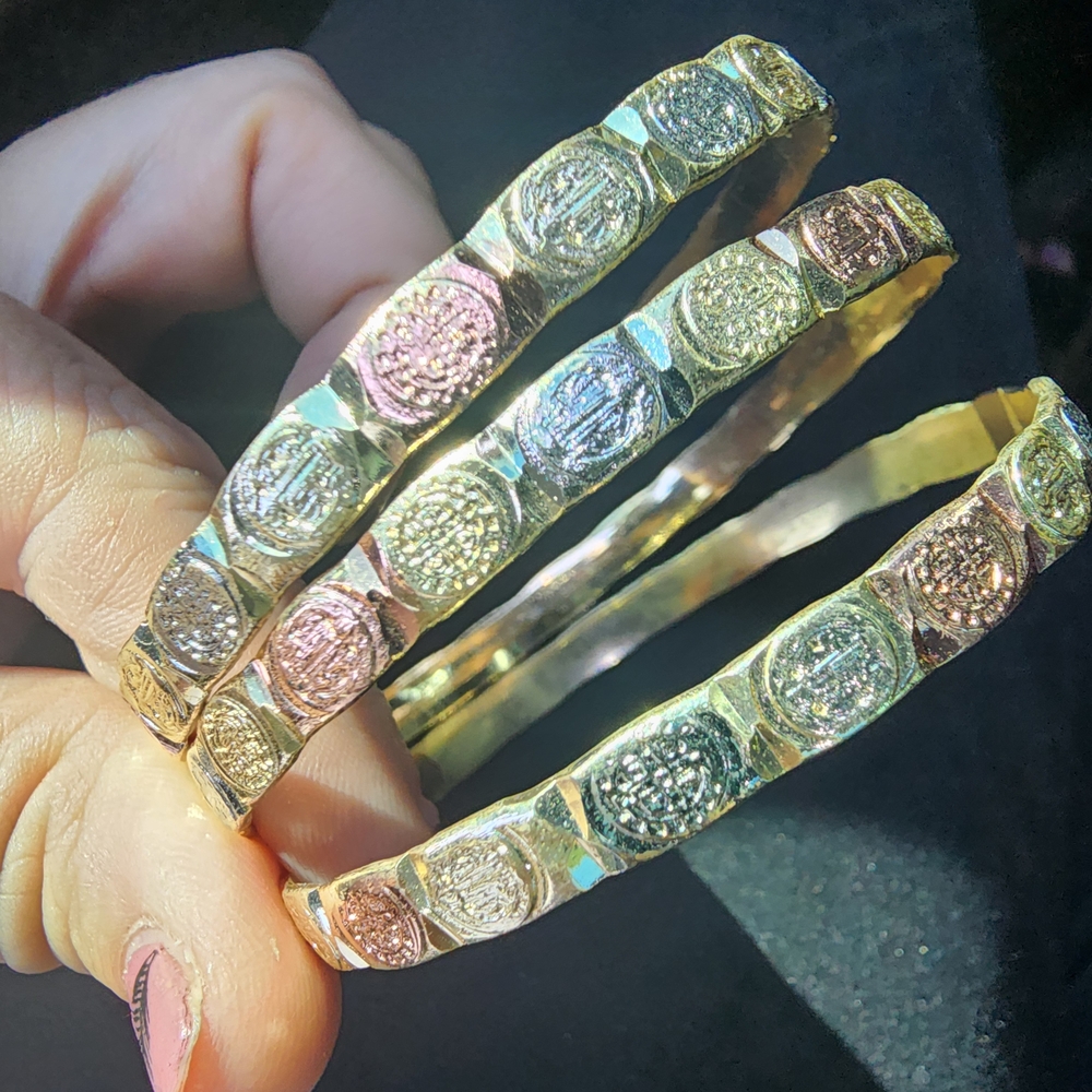 Elegant Gold and Silver Bangle Set
